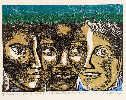 2020.24 - American Women Unite (Unidad de la Mujer Americana) by Elizabeth Catlett, 1963