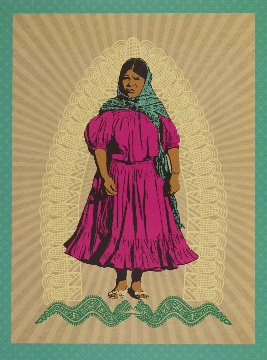 Melanie Cervantes, “Tonantzin”, 2011, Digital print, Gift of Gilberto Cárdenas and Dolores Garcia, PA2023.CA. Featured in Pt. 2 of De moda.