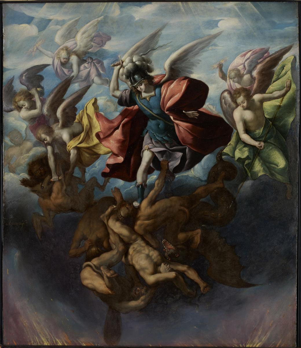 Sebastian Lopez de Arteaga Saint Michael Striking Down the Rebellious Angels