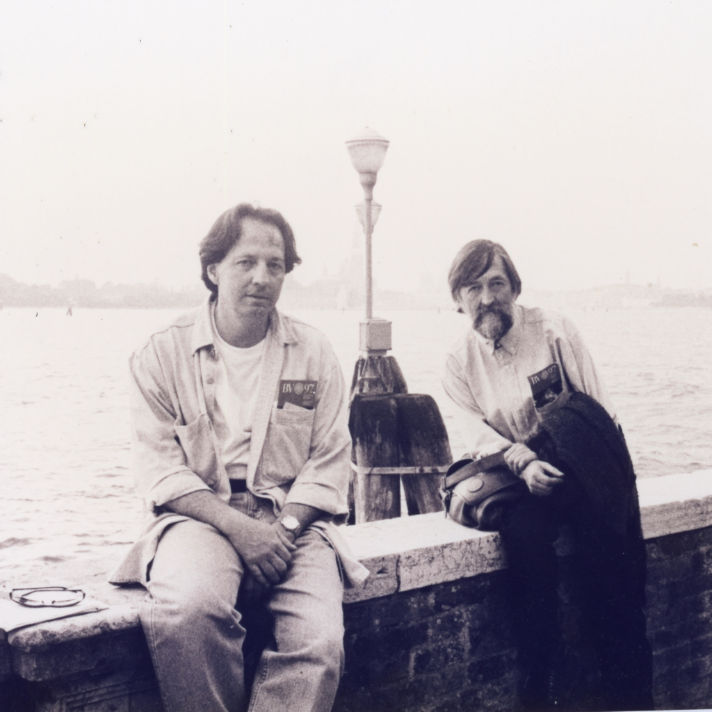 Oscar Muñoz and Fernell Franco, Venice, 1997.