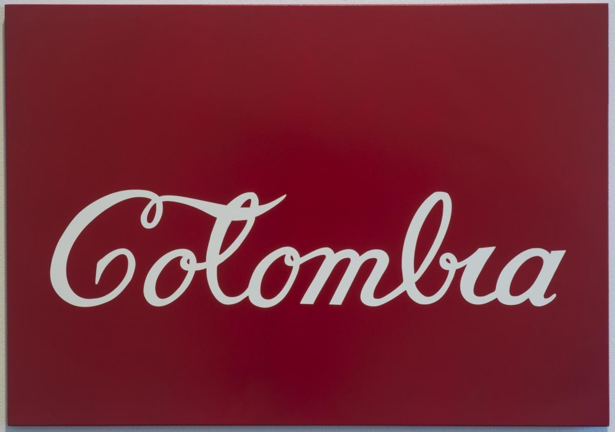 Antonio Caro, Colombia Coca-Cola, 2010, enamel on tin, 27 1/2 x 39 3/8in., Blanton Museum of Art, The University of Texas at Austin, Susman Collection, 2014