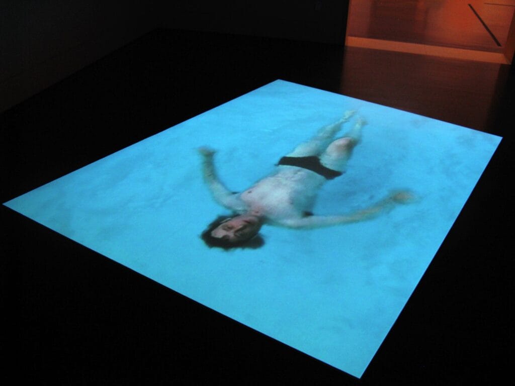 Bill Lundberg, "Swimmer" (still), 1975, film installation with sound, ed. 1/3, 25 minutes, Blanton Museum of Art, The University of Texas at Austin, Purchase through the generosity of John A. Robertson in memory of Carlota S. Smith, 2008.11