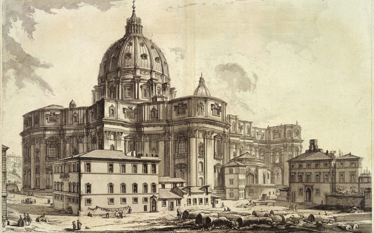 Etching of St Peter's Basilica