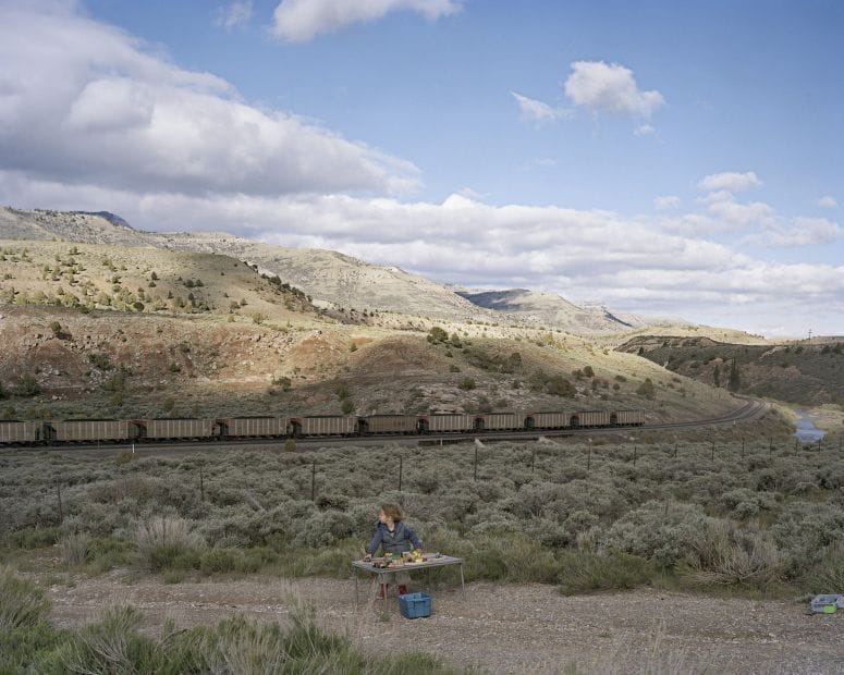 Justine Kurland, Playing with Trains While Waiting for Trains, 2008, Archival pigment print, © Justine Kurland, courtesy Mitchell-Innes & Nash Gallery, New York