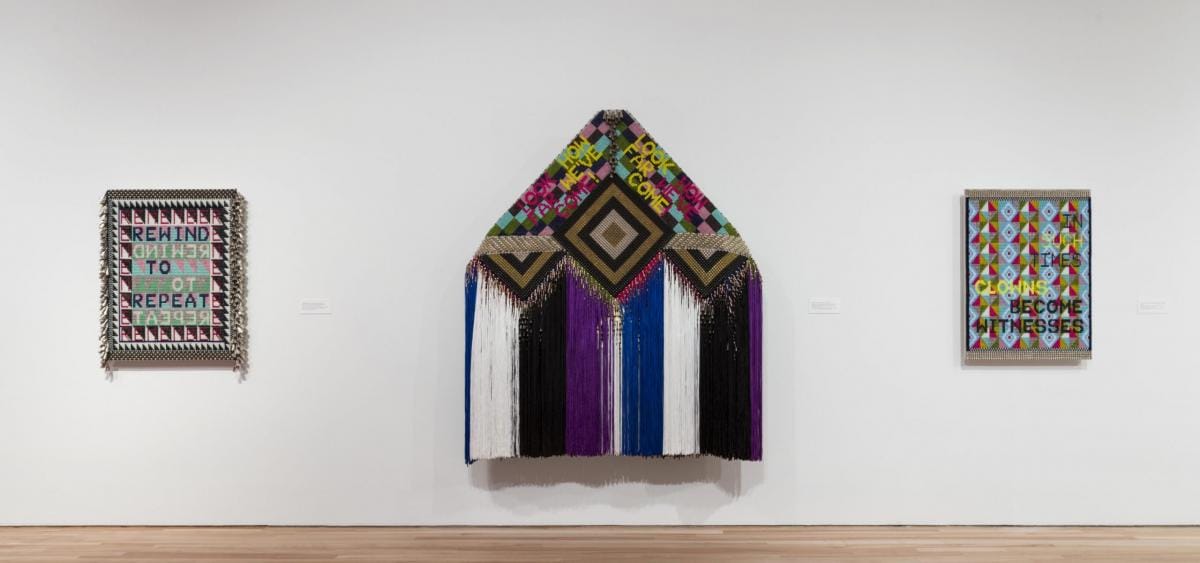 View of Jeffrey Gibson: This Is the Day at the Blanton Museum of Art, The University of Texas at Austin, July 14, 2019–September 29, 2019