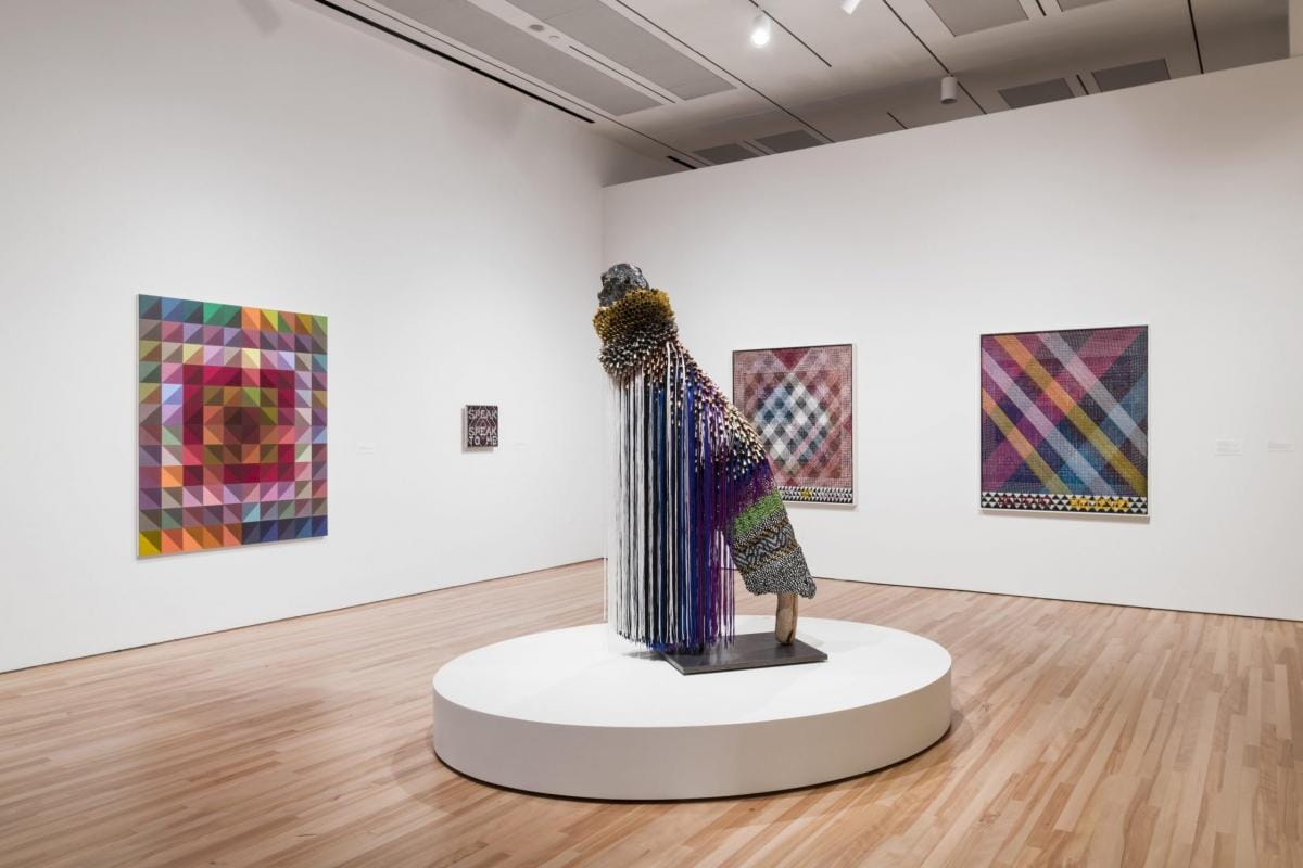 View of Jeffrey Gibson: This Is the Day at the Blanton Museum of Art, The University of Texas at Austin, July 14, 2019–September 29, 2019