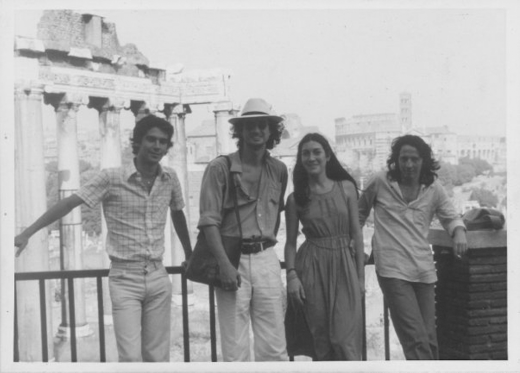 (Left to right): Fabrizzio S., Luis Ospina, Karen Lamassonne, and, Oscar Muñoz in Rome.