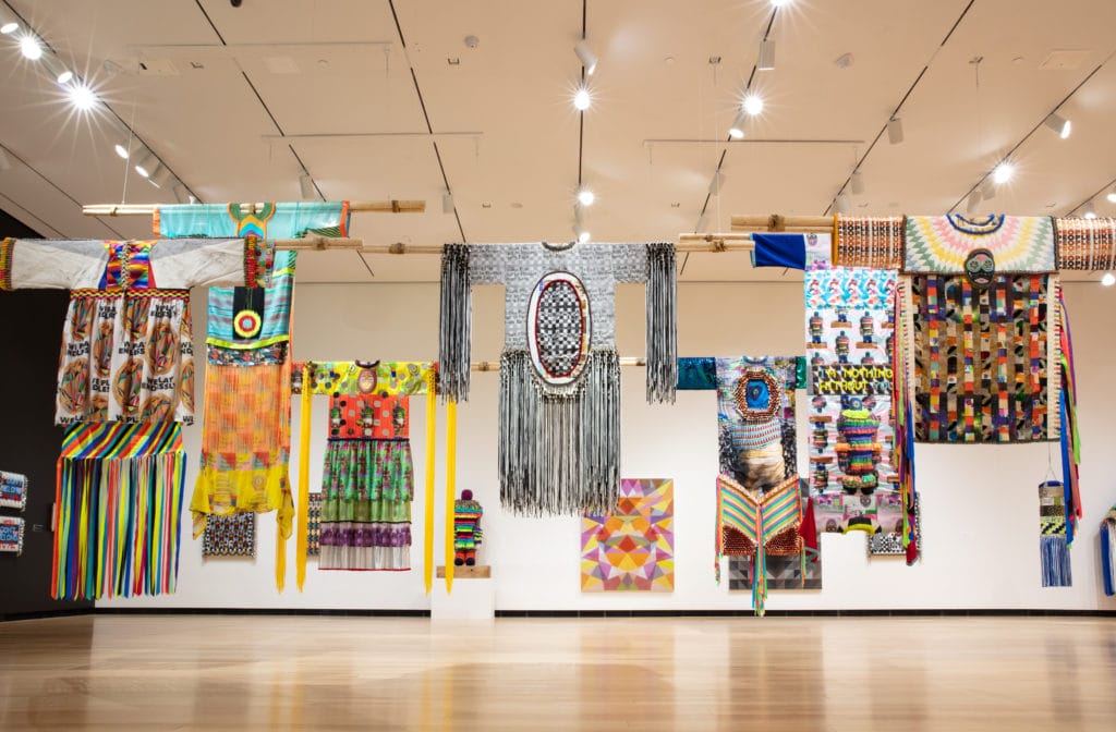 View of Jeffrey Gibson: This Is the Day at the Blanton Museum of Art, The University of Texas at Austin, July 14, 2019–September 29, 2019