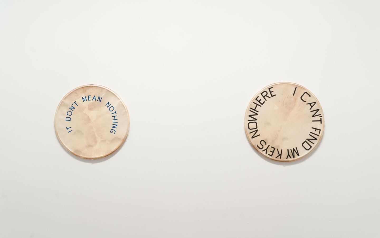 Installation View, “Ed Ruscha: Drum Skins,” January 11 – July 12, 2020, Blanton Museum of Art, The University of Texas at Austin