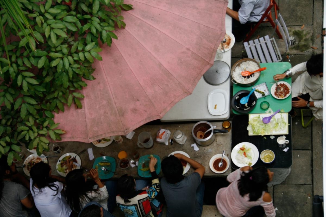 Lunch with residents, Room for Doubt.